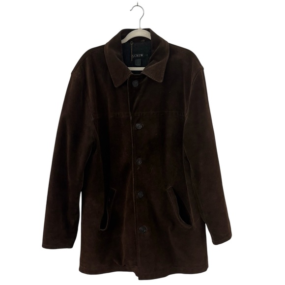 J. Crew Men's Suede Leather Wool Jacket - Picture 1 of 7